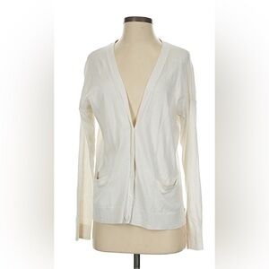 GAP Cream V-Neck Button Front Cardigan